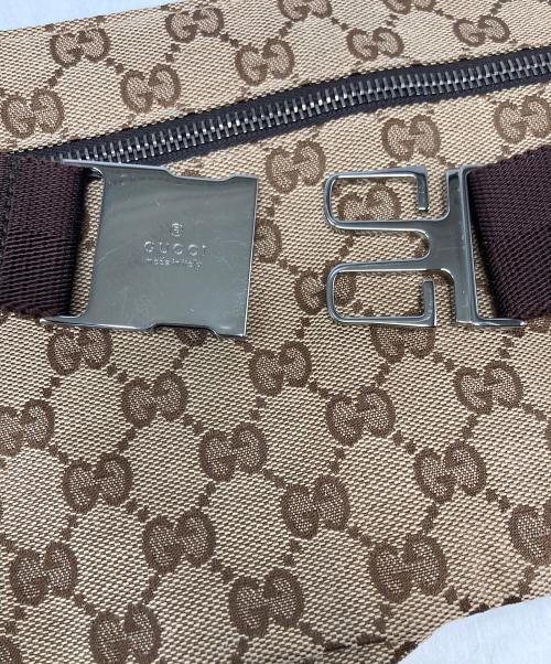 GUCCI（グッチ）GUCCI (グッチ) GGキャンバス ウエストポーチ ベージュの古着・服飾アイテム