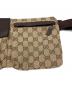 中古・古着 GUCCI (グッチ) GGキャンバス ウエストポーチ ベージュ：45000円