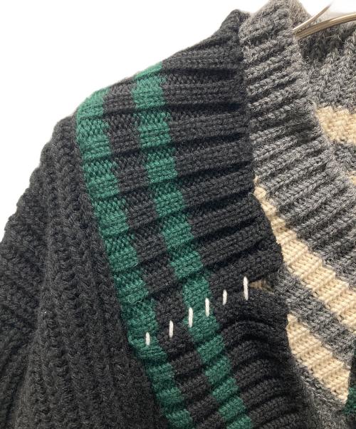 kolor/BEACON（カラービーコン）kolor/BEACON (カラービーコン) クレイジーパターンニット ブラック×グレー サイズ:SIZE 2の古着・服飾アイテム