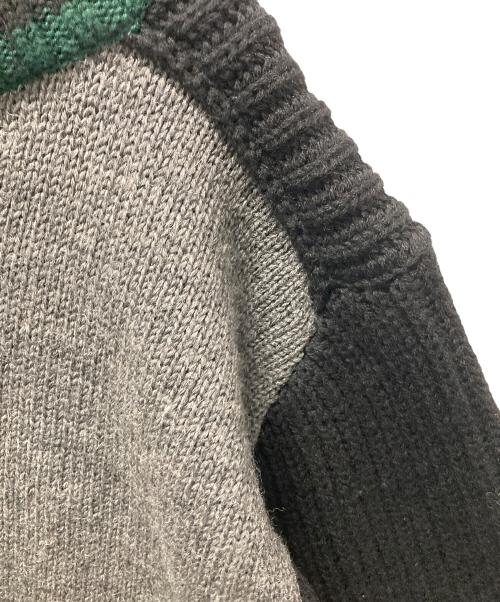 kolor/BEACON（カラービーコン）kolor/BEACON (カラービーコン) クレイジーパターンニット ブラック×グレー サイズ:SIZE 2の古着・服飾アイテム