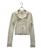 SHISHIKUIシシクイ）の古着「open collar ニットポロシャツ」｜アイボリー