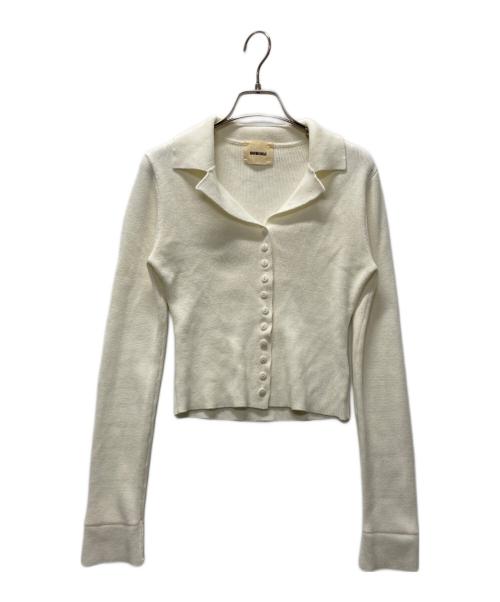 SHISHIKUI（シシクイ）SHISHIKUI (シシクイ) open collar ニットポロシャツ アイボリー サイズ:FREEの古着・服飾アイテム