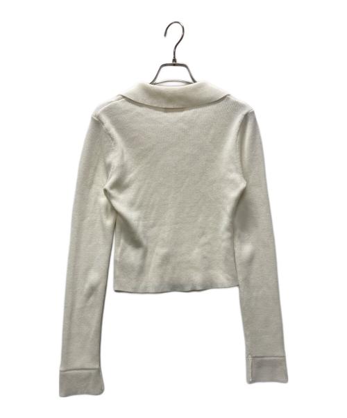 SHISHIKUI（シシクイ）SHISHIKUI (シシクイ) open collar ニットポロシャツ アイボリー サイズ:FREEの古着・服飾アイテム