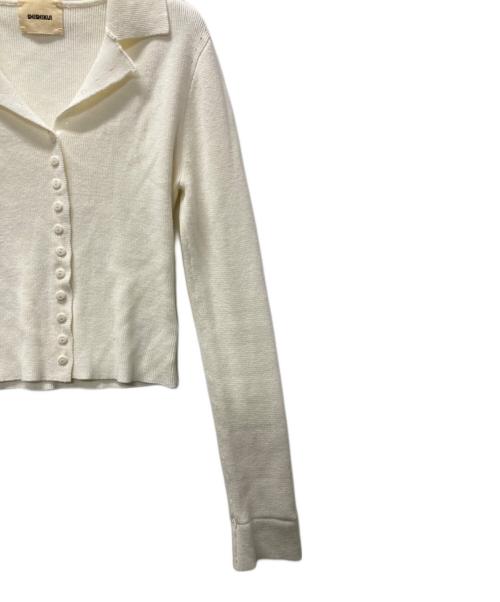 SHISHIKUI（シシクイ）SHISHIKUI (シシクイ) open collar ニットポロシャツ アイボリー サイズ:FREEの古着・服飾アイテム