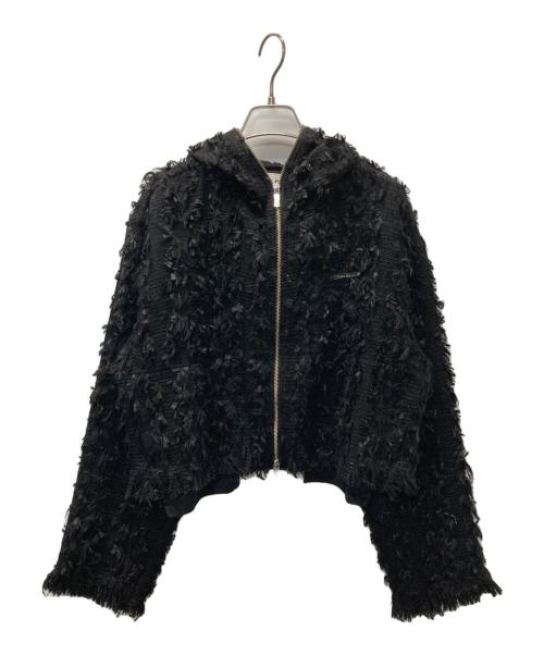 PRANK PROJECT（プランクプロジェクト）PRANK PROJECT (プランクプロジェクト) Tweed Hoodie/ツイードフーディ ブラック サイズ:Fの古着・服飾アイテム