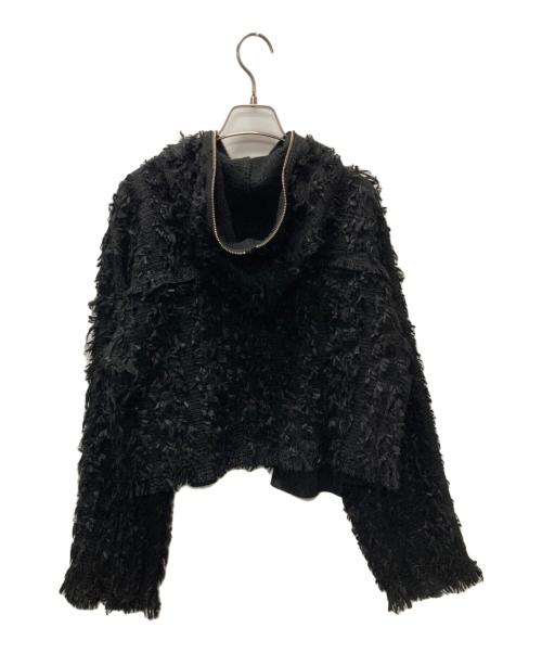 PRANK PROJECT（プランクプロジェクト）PRANK PROJECT (プランクプロジェクト) Tweed Hoodie/ツイードフーディ ブラック サイズ:Fの古着・服飾アイテム