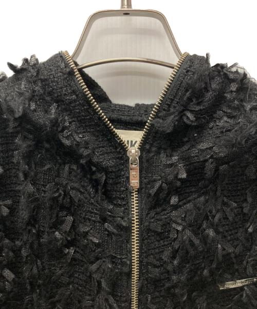 PRANK PROJECT（プランクプロジェクト）PRANK PROJECT (プランクプロジェクト) Tweed Hoodie/ツイードフーディ ブラック サイズ:Fの古着・服飾アイテム