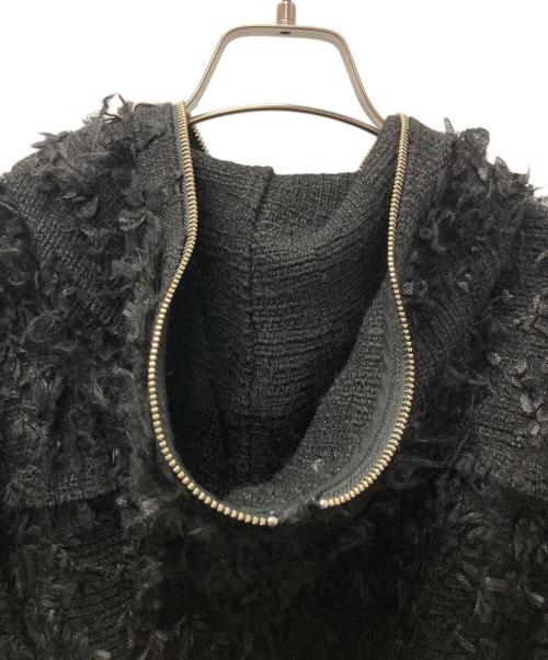 PRANK PROJECT（プランクプロジェクト）PRANK PROJECT (プランクプロジェクト) Tweed Hoodie/ツイードフーディ ブラック サイズ:Fの古着・服飾アイテム