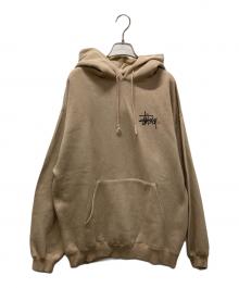 stussy（ステューシー）の古着「90s ロゴプリントパーカー」｜ベージュ