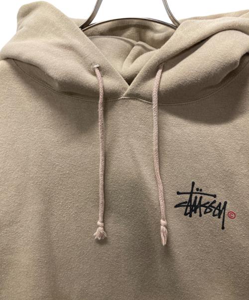 stussy（ステューシー）stussy (ステューシー) 90s ロゴプリントパーカー ベージュ サイズ:XLの古着・服飾アイテム