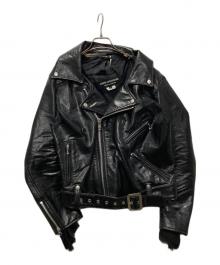 JUNYA WATANABE COMME des GARCONS（(ジュンヤワタナベ コムデギャルソン）の古着「断ち切り変形ライダースジャケット」｜ブラック