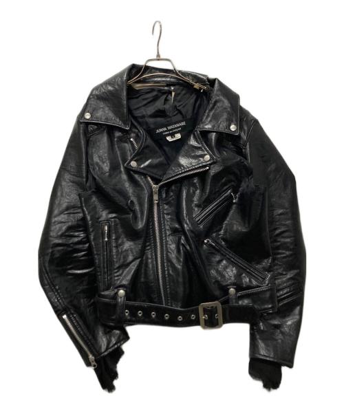 JUNYA WATANABE COMME des GARCONS（(ジュンヤワタナベ コムデギャルソン）JUNYA WATANABE COMME des GARCONS ((ジュンヤワタナベ コムデギャルソン) 断ち切り変形ライダースジャケット ブラック サイズ:Sの古着・服飾アイテム