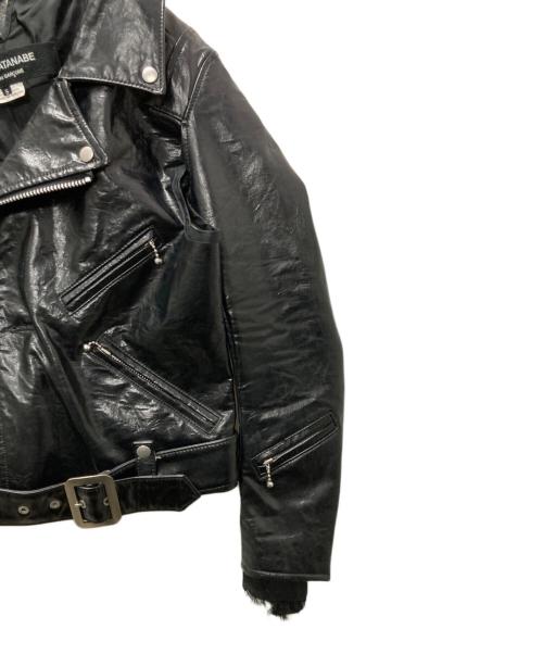 JUNYA WATANABE COMME des GARCONS（(ジュンヤワタナベ コムデギャルソン）JUNYA WATANABE COMME des GARCONS ((ジュンヤワタナベ コムデギャルソン) 断ち切り変形ライダースジャケット ブラック サイズ:Sの古着・服飾アイテム