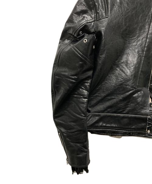 JUNYA WATANABE COMME des GARCONS（(ジュンヤワタナベ コムデギャルソン）JUNYA WATANABE COMME des GARCONS ((ジュンヤワタナベ コムデギャルソン) 断ち切り変形ライダースジャケット ブラック サイズ:Sの古着・服飾アイテム