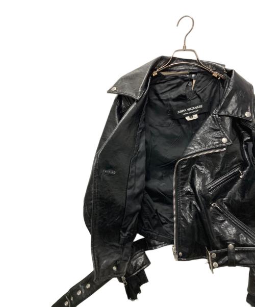 JUNYA WATANABE COMME des GARCONS（(ジュンヤワタナベ コムデギャルソン）JUNYA WATANABE COMME des GARCONS ((ジュンヤワタナベ コムデギャルソン) 断ち切り変形ライダースジャケット ブラック サイズ:Sの古着・服飾アイテム