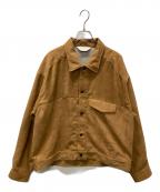 ANCELLMアンセルム）の古着「VEGAN SUEDE WORK SHIRT BLOUSON」｜ベージュ