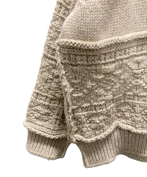 Name.（ネーム）Name. (ネーム) PATCHWORK KNIT SWEATER ベージュ サイズ:2の古着・服飾アイテム