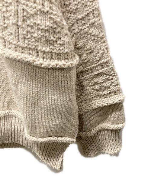 Name.（ネーム）Name. (ネーム) PATCHWORK KNIT SWEATER ベージュ サイズ:2の古着・服飾アイテム