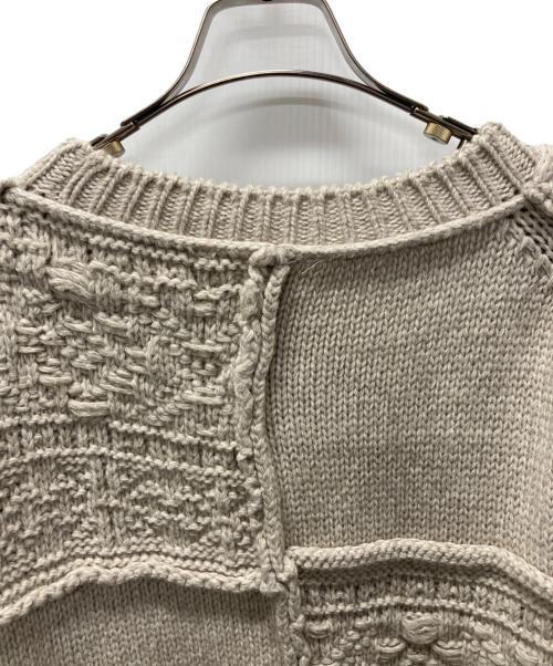 Name.（ネーム）Name. (ネーム) PATCHWORK KNIT SWEATER ベージュ サイズ:2の古着・服飾アイテム