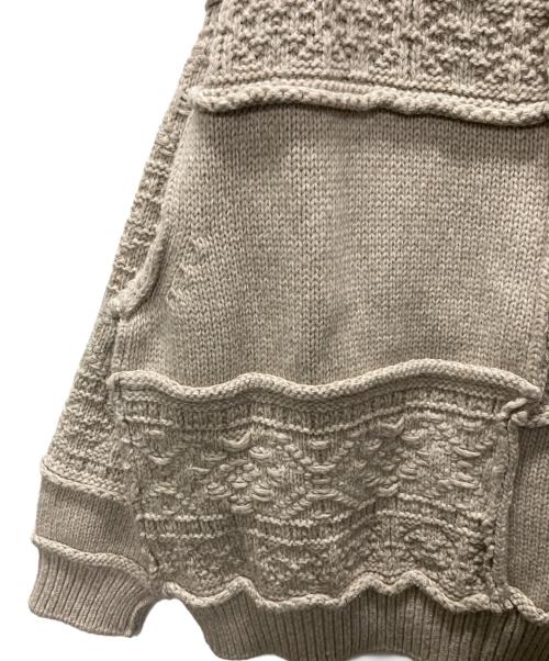 Name.（ネーム）Name. (ネーム) PATCHWORK KNIT SWEATER ベージュ サイズ:2の古着・服飾アイテム
