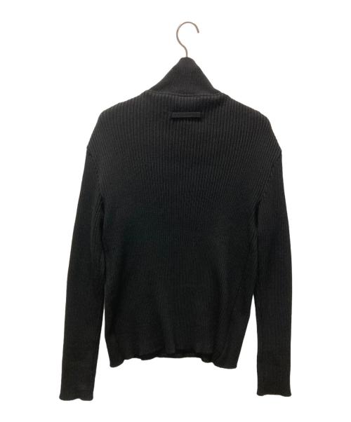 Jean Paul Gaultier homme（ジャンポールゴルチェオム）Jean Paul GAULTIER HOMME (ジャンポールゴルチェオム) レザー切替ハーフジップニット ブラック サイズ:48の古着・服飾アイテム