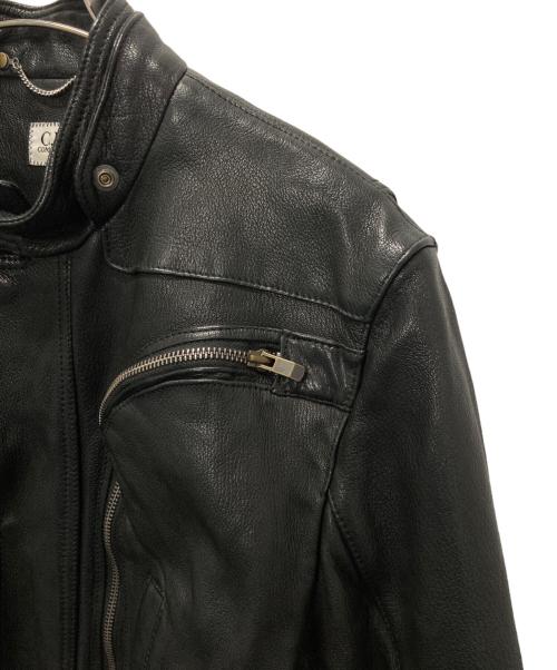 C.P COMPANY（シーピーカンパニー）C.P COMPANY (シーピーカンパニー) レザージャケット ブラック サイズ:50の古着・服飾アイテム