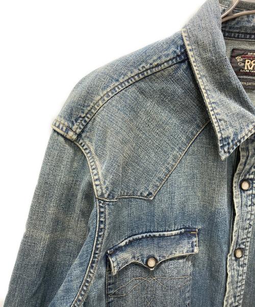 RRL（ダブルアールエル）RRL (ダブルアールエル) デニムウエスタンシャツ インディゴ サイズ:XLの古着・服飾アイテム