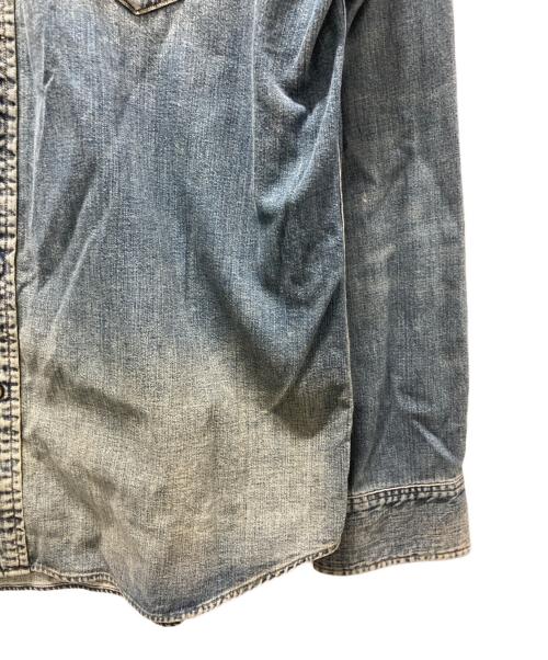 RRL（ダブルアールエル）RRL (ダブルアールエル) デニムウエスタンシャツ インディゴ サイズ:XLの古着・服飾アイテム