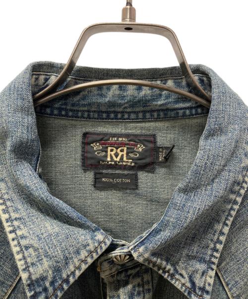 RRL（ダブルアールエル）RRL (ダブルアールエル) デニムウエスタンシャツ インディゴ サイズ:XLの古着・服飾アイテム