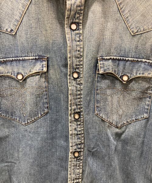 RRL（ダブルアールエル）RRL (ダブルアールエル) デニムウエスタンシャツ インディゴ サイズ:XLの古着・服飾アイテム