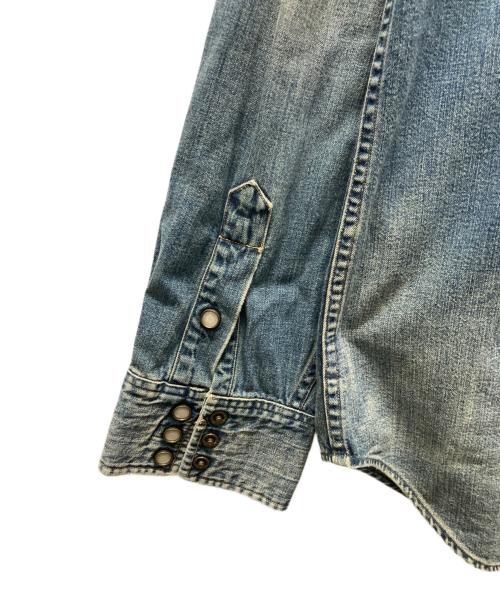 RRL（ダブルアールエル）RRL (ダブルアールエル) デニムウエスタンシャツ インディゴ サイズ:XLの古着・服飾アイテム