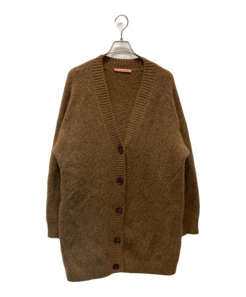 Acne studios（アクネ ストゥディオズ）ACNE STUDIOS (アクネ ストゥディオズ) モヘヤ混カーディガン ブラウン サイズ:xxsの古着・服飾アイテム