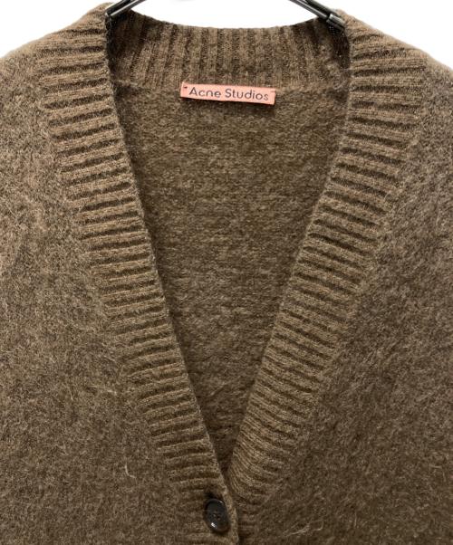 Acne studios（アクネ ストゥディオズ）ACNE STUDIOS (アクネ ストゥディオズ) モヘヤ混カーディガン ブラウン サイズ:xxsの古着・服飾アイテム