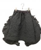 COMME des GARCONSコムデギャルソン）の古着「キルティングフリル変形イージースカート」｜ブラック
