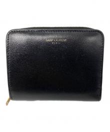 Saint Laurent Paris（サンローランパリ）の古着「レザー2つ折り財布」｜ブラック