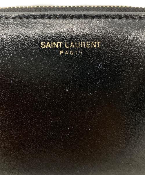 Saint Laurent Paris（サンローランパリ）Saint Laurent Paris (サンローランパリ) レザー2つ折り財布 ブラックの古着・服飾アイテム
