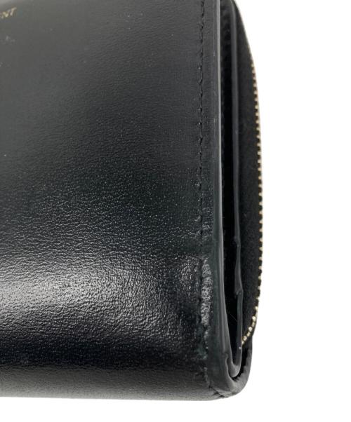 Saint Laurent Paris（サンローランパリ）Saint Laurent Paris (サンローランパリ) レザー2つ折り財布 ブラックの古着・服飾アイテム
