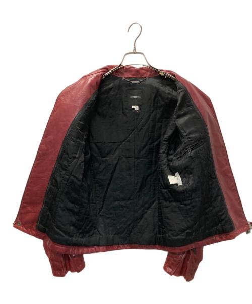 CoSTUME NATIONAL HOMME（コスチューム ナショナル オム）CoSTUME NATIONAL HOMME (コスチューム ナショナル オム) シングルライダースジャケット レッド サイズ:44の古着・服飾アイテム