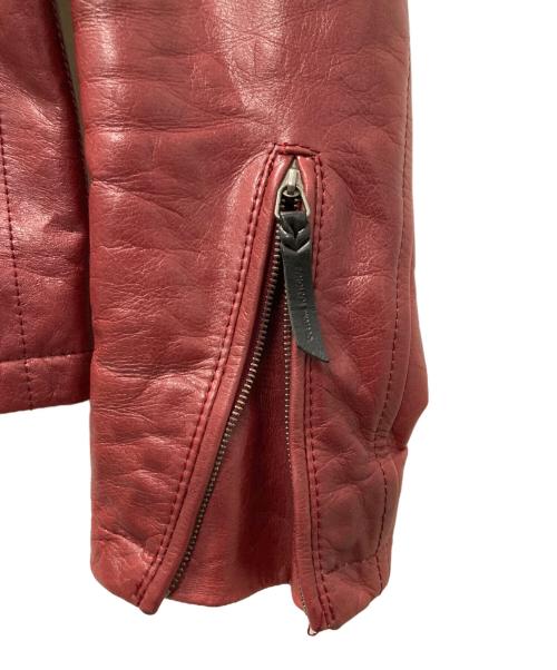 CoSTUME NATIONAL HOMME（コスチューム ナショナル オム）CoSTUME NATIONAL HOMME (コスチューム ナショナル オム) シングルライダースジャケット レッド サイズ:44の古着・服飾アイテム