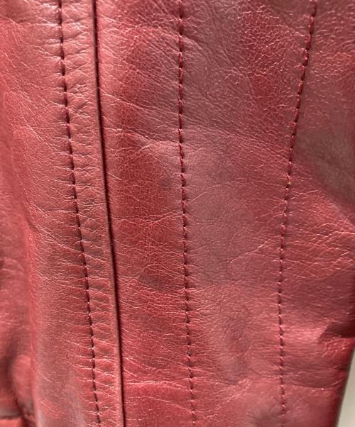 CoSTUME NATIONAL HOMME（コスチューム ナショナル オム）CoSTUME NATIONAL HOMME (コスチューム ナショナル オム) シングルライダースジャケット レッド サイズ:44の古着・服飾アイテム