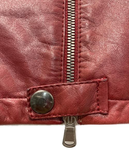 CoSTUME NATIONAL HOMME（コスチューム ナショナル オム）CoSTUME NATIONAL HOMME (コスチューム ナショナル オム) シングルライダースジャケット レッド サイズ:44の古着・服飾アイテム