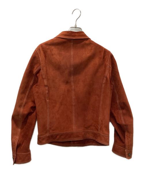 DOLCE & GABBANA（ドルチェ＆ガッバーナ）DOLCE & GABBANA (ドルチェ＆ガッバーナ) スウェードジャケット オレンジ サイズ:44の古着・服飾アイテム