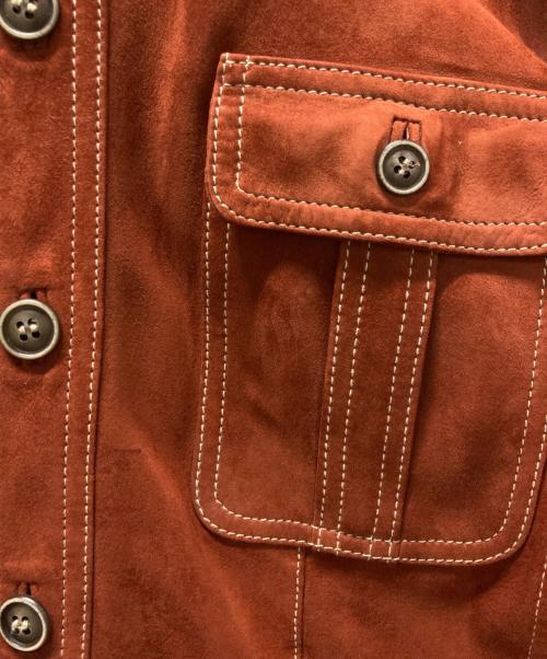 DOLCE & GABBANA（ドルチェ＆ガッバーナ）DOLCE & GABBANA (ドルチェ＆ガッバーナ) スウェードジャケット オレンジ サイズ:44の古着・服飾アイテム