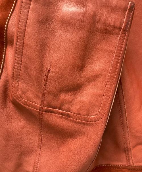 DOLCE & GABBANA（ドルチェ＆ガッバーナ）DOLCE & GABBANA (ドルチェ＆ガッバーナ) スウェードジャケット オレンジ サイズ:44の古着・服飾アイテム