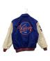 KEBOZ (ケボズ) MELTON & LEATHER VARSITY JACKET ブルー サイズ:L：13000円