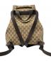 GUCCI (グッチ) GGキャンバス巾着型バックパック ベージュ：110000円