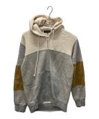 COMME des GARCONS HOMMEコムデギャルソン オム）の古着「パッチワークジップパーカー」｜グレー