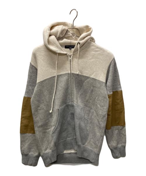 COMME des GARCONS HOMME（コムデギャルソン オム）COMME des GARCONS HOMME (コムデギャルソン オム) パッチワークジップパーカー グレー サイズ:Sの古着・服飾アイテム