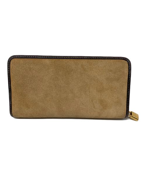 LOEWE（ロエベ）LOEWE (ロエベ) アナグラムスエードラウンドファスナー財布 ベージュ サイズ:表記無しの古着・服飾アイテム