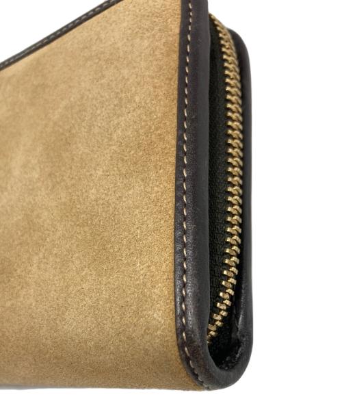 LOEWE（ロエベ）LOEWE (ロエベ) アナグラムスエードラウンドファスナー財布 ベージュ サイズ:表記無しの古着・服飾アイテム